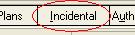 Tabs incidental